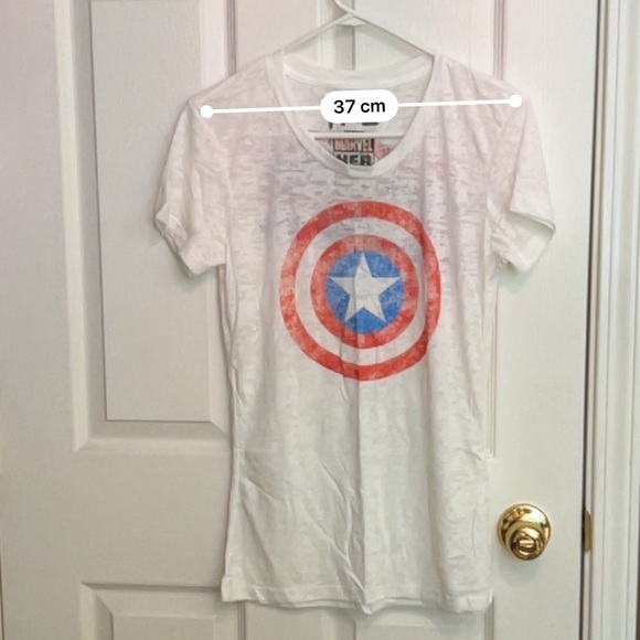 Mighty Fine Marvel Captain America Tee in White Size M - Picture 5 of 5